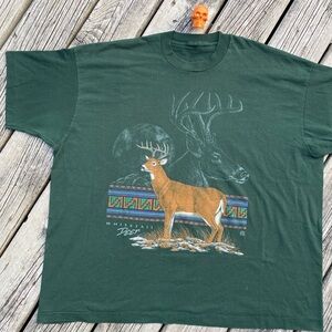 90s Deer art shirt sz XXL